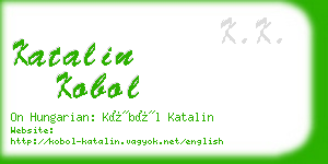 katalin kobol business card